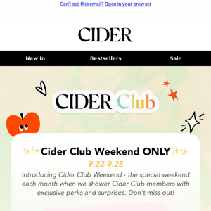 🍎Cider Club Weekend🍎 WAIT, HOW MANY PERKS?🥰