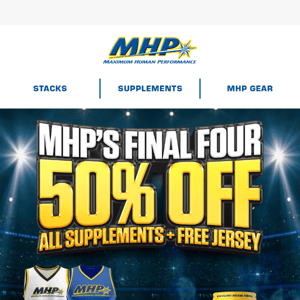 LAST CHANCE 🏀 50% OFF All Supps + 🆓Jersey