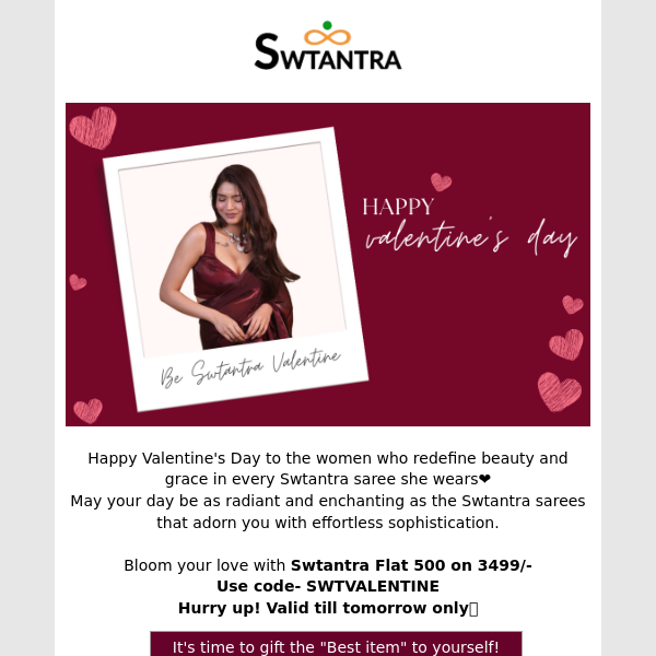 Hey Swtantra , This valentine's day, Let's have an affair with Swtantra!