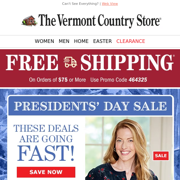 Free shipping + Hurry, up to 65% off! - The Vermont Country Store