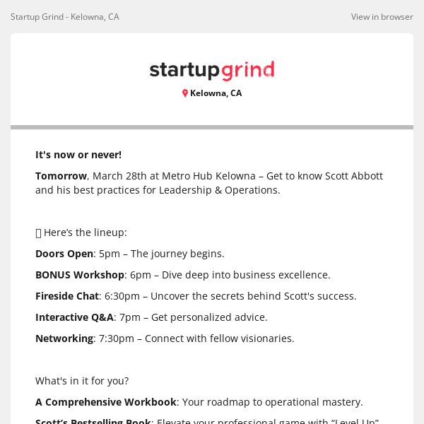 ⌛ Last Call: Level Up Your Leadership, Scale Faster & Increase Profitability with Scott Abbott