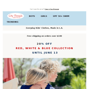 20% Off Red, White & Blue Collection 🇺🇸