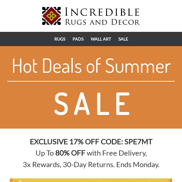 ☀️ Hot Deals For Hot Days! Save up To 80% Off & EXTRA 17% off at checkout! ☀️