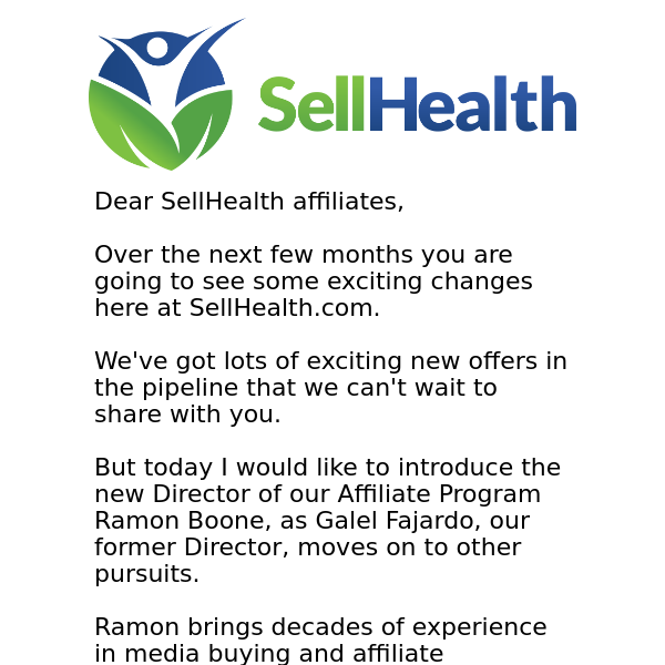 [SellHealth] Exciting Changes and Introductions!