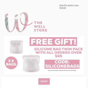 FREE SILICONE BAG TWIN PACK + 15% OFF AUSTRALIAN NATURAL SOAP COMPANY