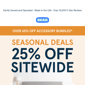 Save 25% Off Sitewide with Seasonal Deals!