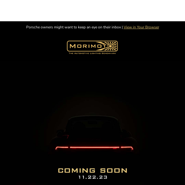 Porsche owners, watch your inbox...