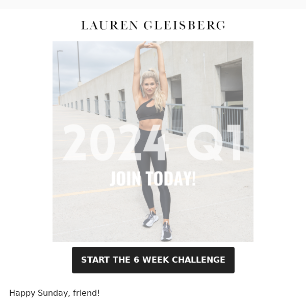Start the Challenge - Your Weekly Set Up Email 💪