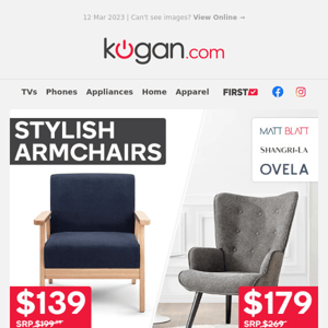 Ovela Plush Navy Armchair $139 (SRP: $199.99) & More Deals on Stylish Armchairs