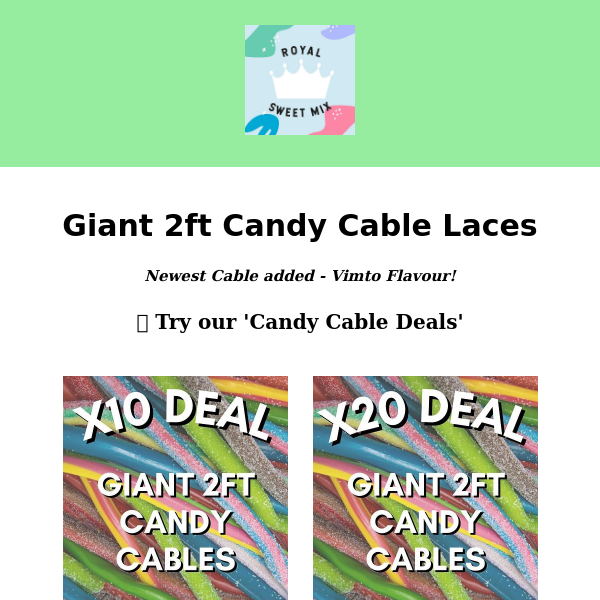 🍬 50% OFF - Vimto Candy Cables Just Added!! 💯