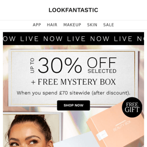 QUICK: Up To 30% Off + FREE Beauty Box (Worth Over £50) 🤩