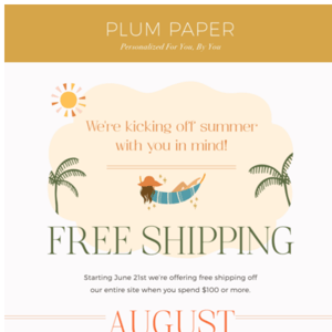 Get FREE shipping and NEW products this summer! ☀️