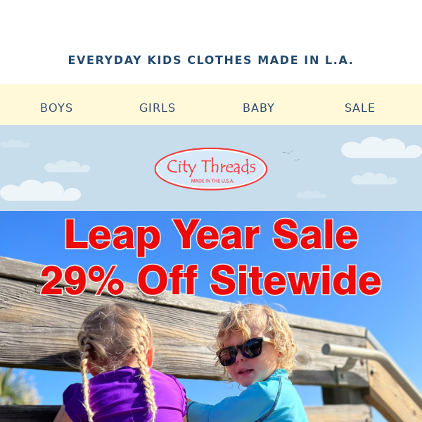 City Threads, Enjoy 29% Off! Leap Day Sale🎊