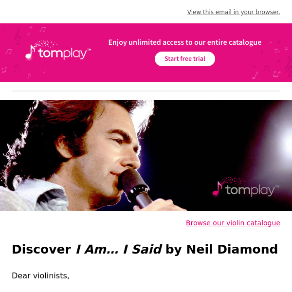 🎻 New sheet music: Discover I Am… I Said by Neil Diamond
