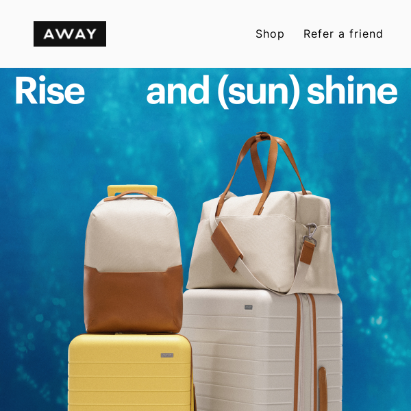 Shop the New Away Luggage Technicolor Collection