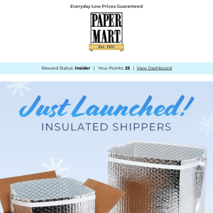 New Packaging Alert! Shop Insulated Shippers + Supplies