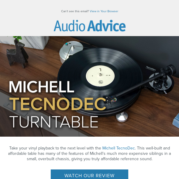 ✨Take vinyl playback to the next level with the Michell TecnoDec Turntable