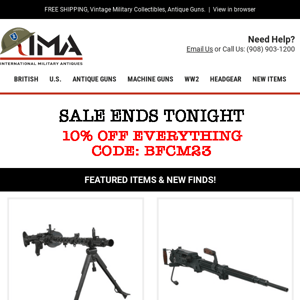 FINAL HOURS 10% OFF - NEW ITEMS Monday - Coupon BFCM23 - Sale Ends Tonight!