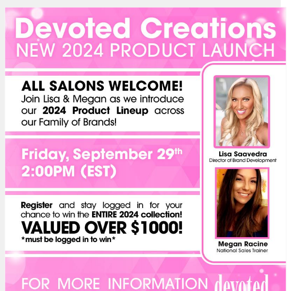 2024 Product Launch Training Announcement! 🤩 Register Now! - Devoted  Creations