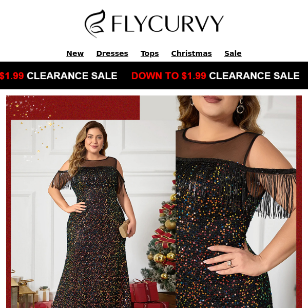 🤩.FlyCurvy.40% OFF! Get Ready to Shine with a Stunning Dress!