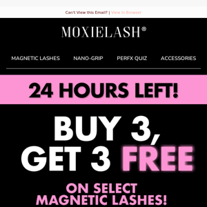 24 Hours Left: Buy 3, Get 3 FREE Select Magnetic Lashes!