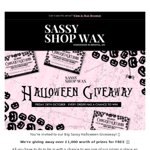 🎃Sassy Halloween Giveaway: Over £1000 in prizes