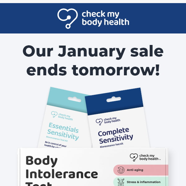 Our January sale ends tomorrow!