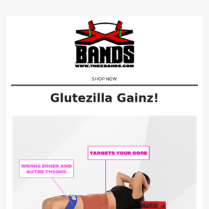 Get bigger, better glutes with The X Bands!