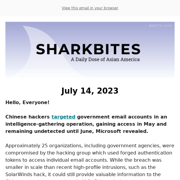 🍵 Chinese hackers target US Gov.