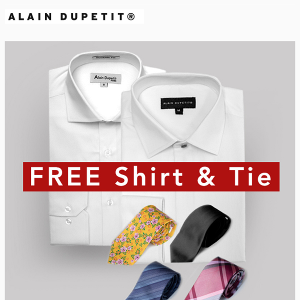 FREE Dress Shirt & Tie | $59 Ether 3-Piece | $69 Birdseye Green 3-Piece