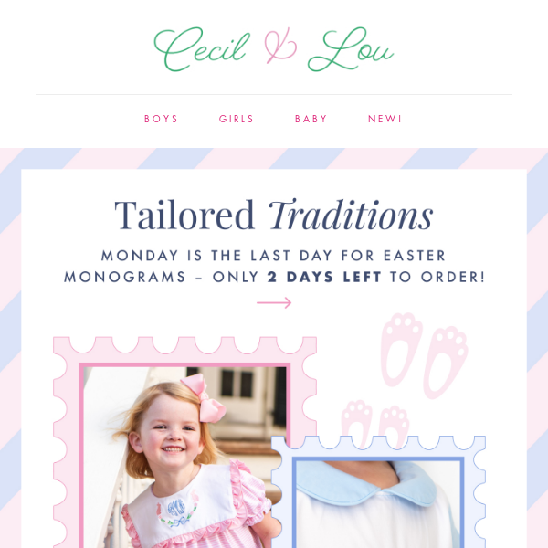 🎉TWO days left for Easter Monograms!