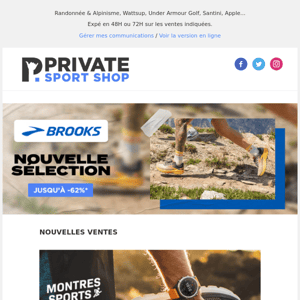 Brooks : nouvelle sélection jusqu'à -62% | Quiksilver, Billabong, Roxy