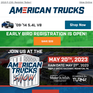 ANNOUNCING: 2023 AmericanTrucks SHOW  🏁  SAVE $20!