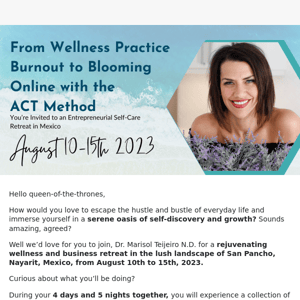 A chance to nurturing your inner wellness leader through self-care?