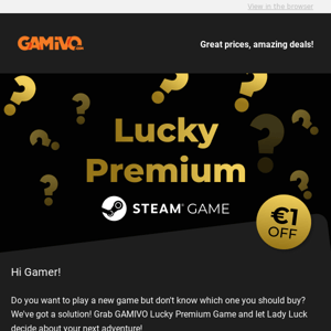 Use this special coupon and get your new game for €1.99!