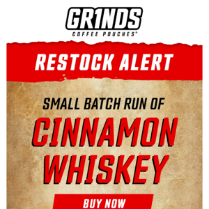 RESTOCK ALERT: Cinnamon Whiskey 🔥