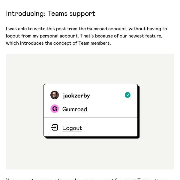 Introducing: Teams support