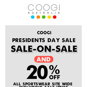 Presidents Day Sale: 20% Off Coogi Sportswear & 20% Off All Sale Items!