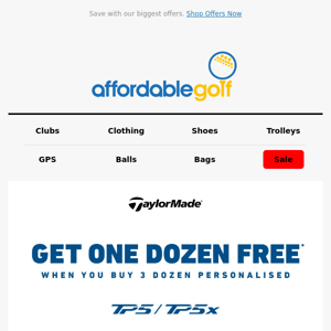🚨 FREE Dozen TaylorMade TP5/TP5x Golf Balls