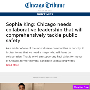 Chicago needs collaborative leadership that will comprehensively tackle public safety