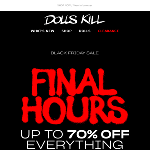 FINAL HOURS → Black Friday Ends Tonight