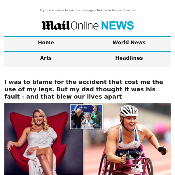 I was to blame for the accident that cost me the use of my legs. But my dad thought it was his fault - and that blew our lives apart