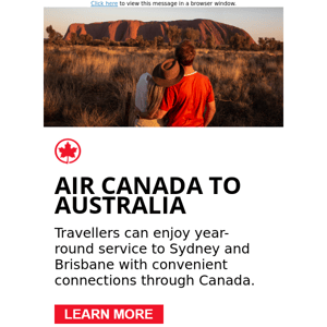 Year-Round to Australia with Air Canada