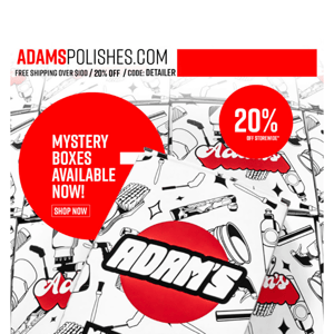 Adam's Mystery Boxes Back In Stock