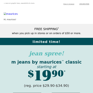 $19.90 jeans! $19.90 jeans! $19.90 jeans!