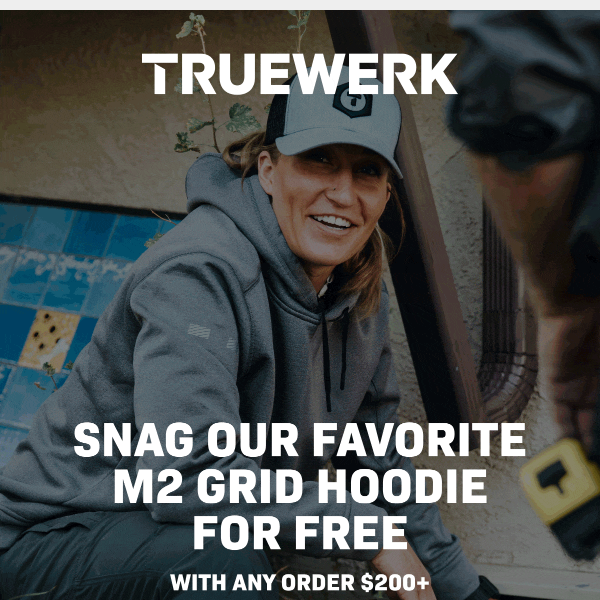 Last Day To Get a FREE M2 Grid Pullover Hoodie
