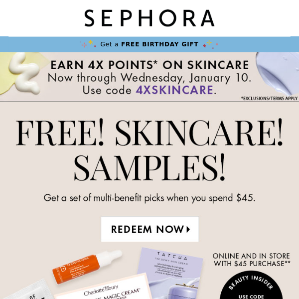 January Skincare Sample Set - SEPHORA