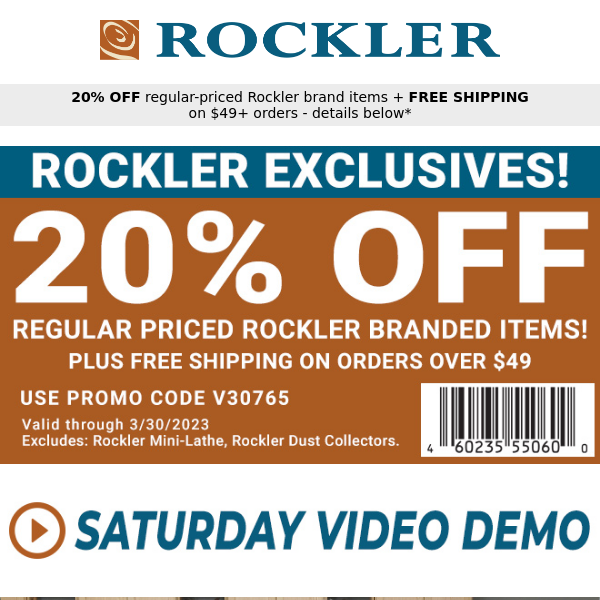 1000s Of Rockler Innovations At 20% OFF + Learn Which SawStop Is Best For You!