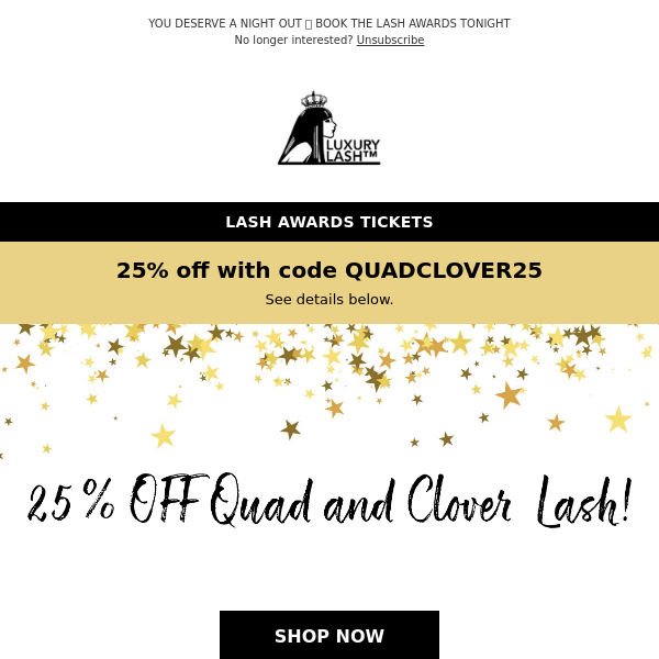 25% OFF Quad & Clover Lash Trays