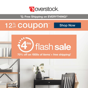 12% off Coupon! 4-Day Flash Deals as Fleeting as Summer! ⚡️ Shop Huge Home Savings Now! ⚡️